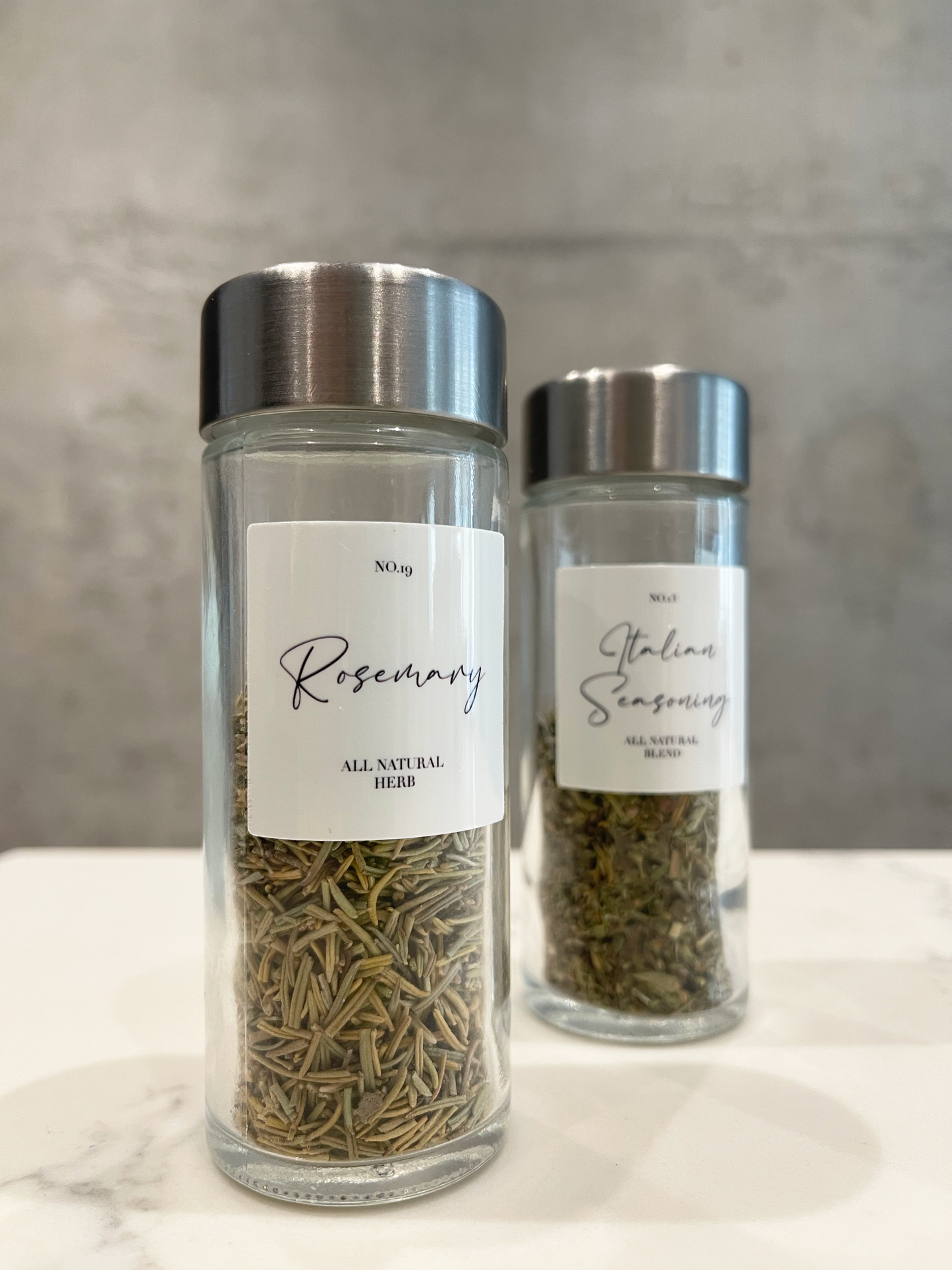 Classic Spice Labels - 1.5"x1.5" Square with Numbers